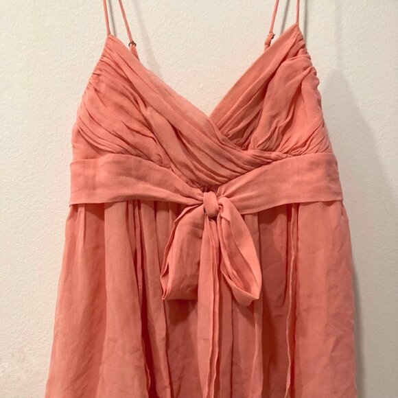 BCBGMAXAZRIA Pink Fairycore Flowy Cami Top with Bow - Picture 4 of 4